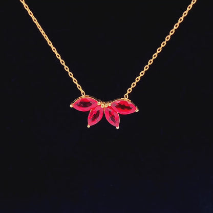 Sanguine Ray Pendant Chain (925 Real Silver) - Gold