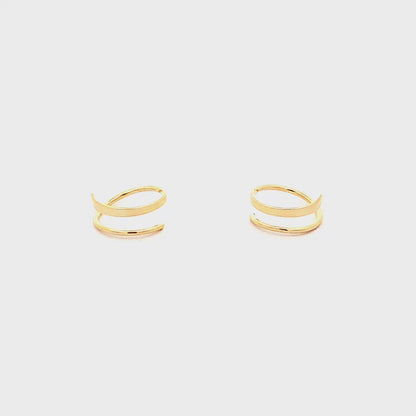 Spiral Twist Earrings (Pure Silver) - Gold