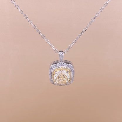 Square Octagon Cut Pendant Chain (Pure Silver)