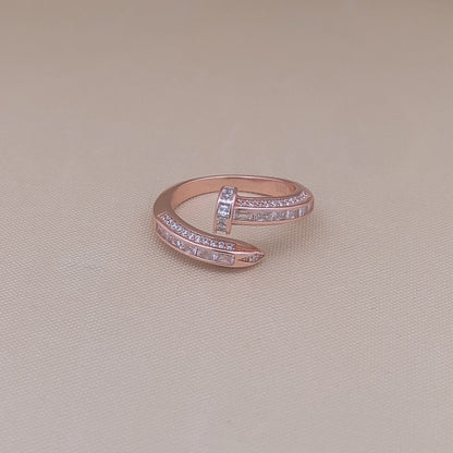 Dazzling Nail Adjustable Ring