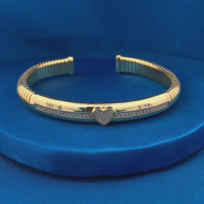 Heart Cobra Bracelet (Pure Silver)