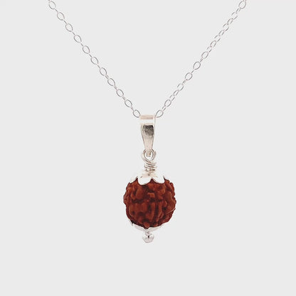 Mystic 5 Mukhi Rudraksha Chain & Pendant (925 Real Silver) - Silver