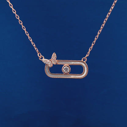 Geo Butterfly Pendant Chain (Pure Silver)