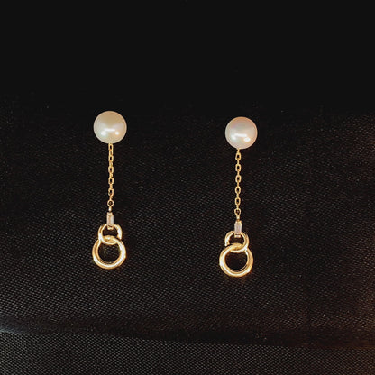 Pearl Pendulum Drop Earrings