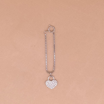 Love Lock Watch Charm (Pure Silver) - Silver