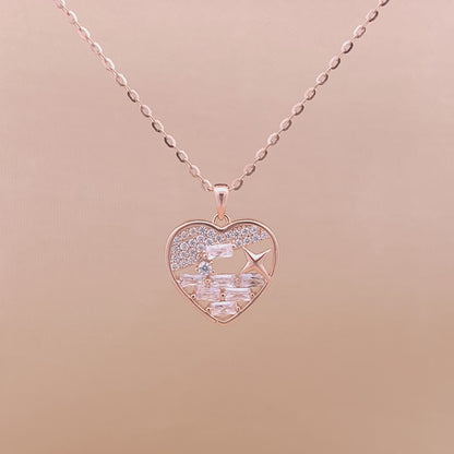 Cosmic Love Pendant Chain (Pure Silver)