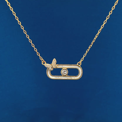 Geo Butterfly Pendant Chain (Pure Silver)