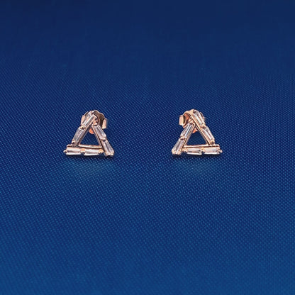 Baguette Triangle Stud Earrings