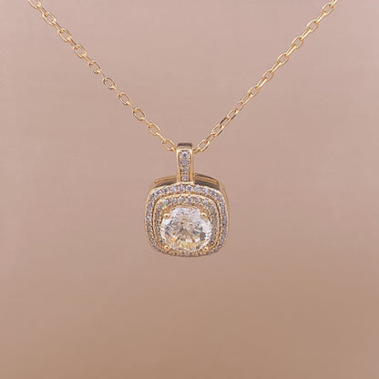 Square Octagon Cut Pendant Chain (Pure Silver)