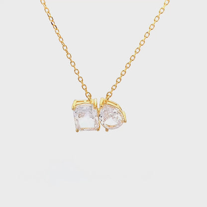 Toi et Moi Pendant Chain (Pure Silver) - Gold