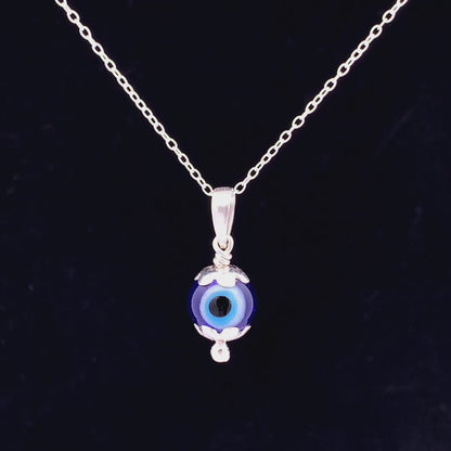 Evil Eye Aura Chain & Pendant (925 Real Silver) - Silver