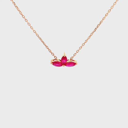 Crimson Pendant Chain (Pure Silver) - Rose Gold