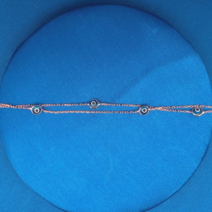 Double Tier Evil Eye Bracelet