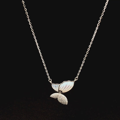 Flying Butterfly Pendant Chain (Pure Silver)
