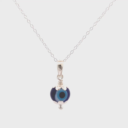 Evil Eye Aura Chain & Pendant (925 Real Silver) - Silver