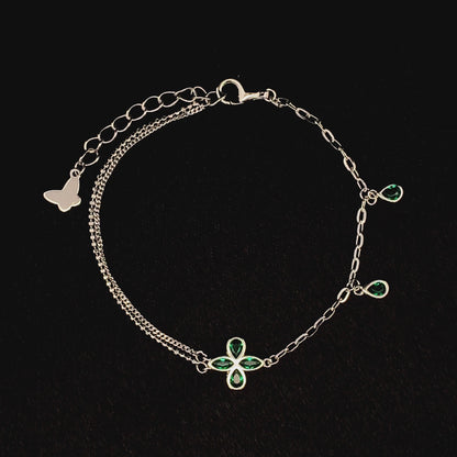 Emerald Flower Bracelet