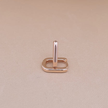 Rectangle Huggie Earrings