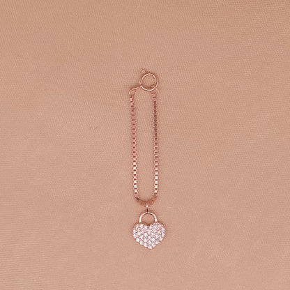 Love Lock Watch Charm (Pure Silver) - Rose Gold